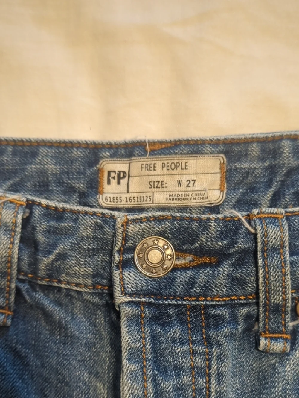 Free People Light Blue Mid-Rise Denim Shorts - Picture 3 of 6